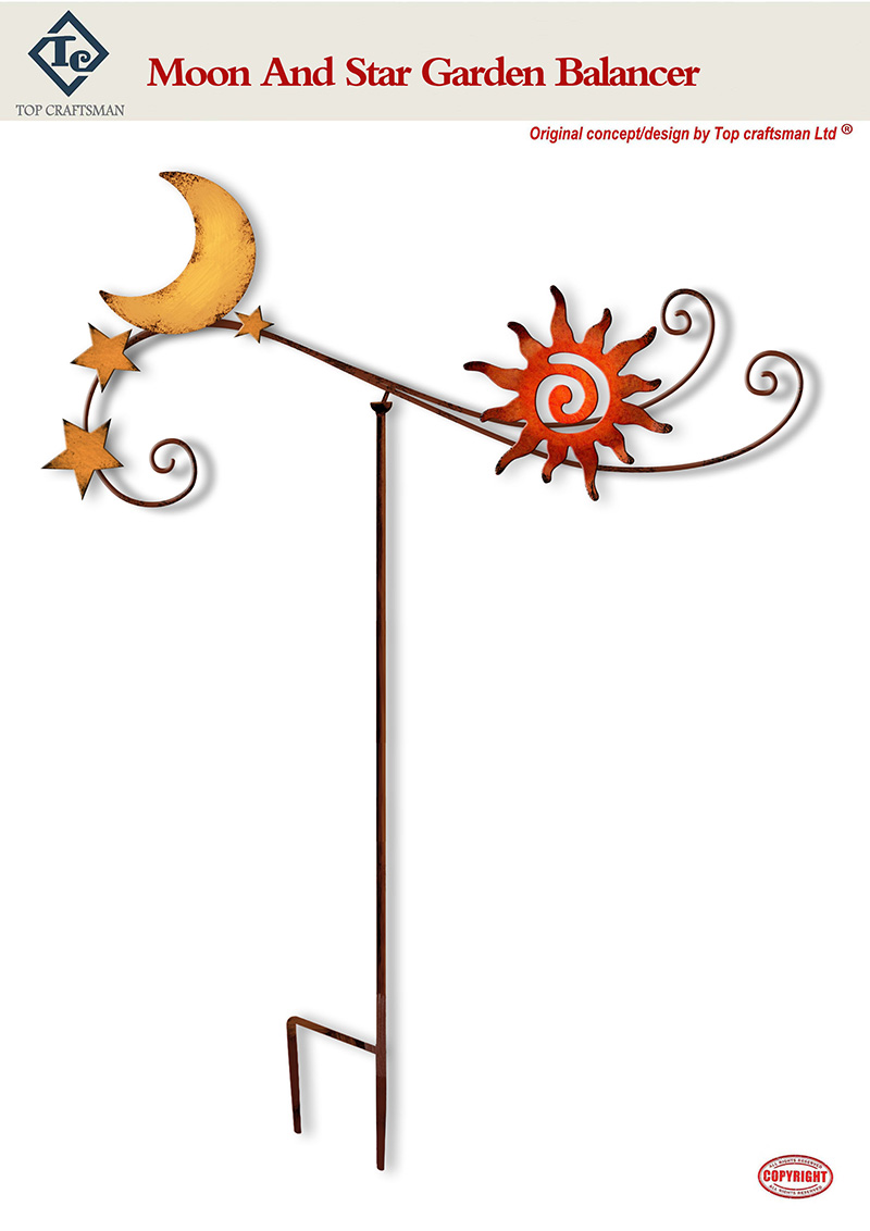 Moon And Sun Garden Balancer Stake