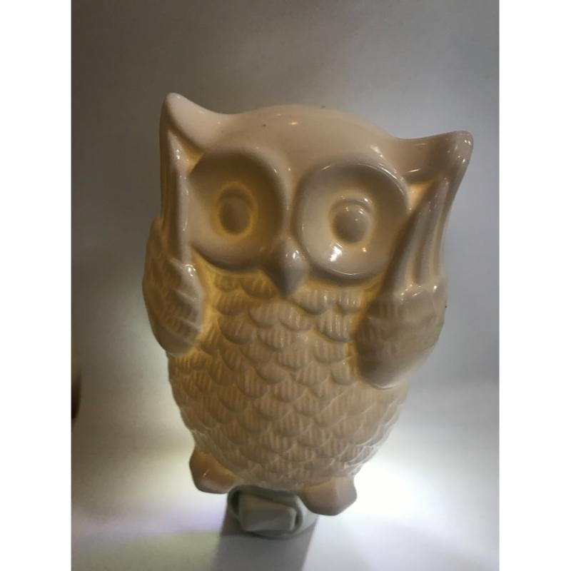 Ceramic white Fun Shaped Wise Owl Table Lamp