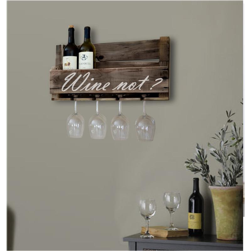 Wall Mounted Wine Rack Storage Shelf