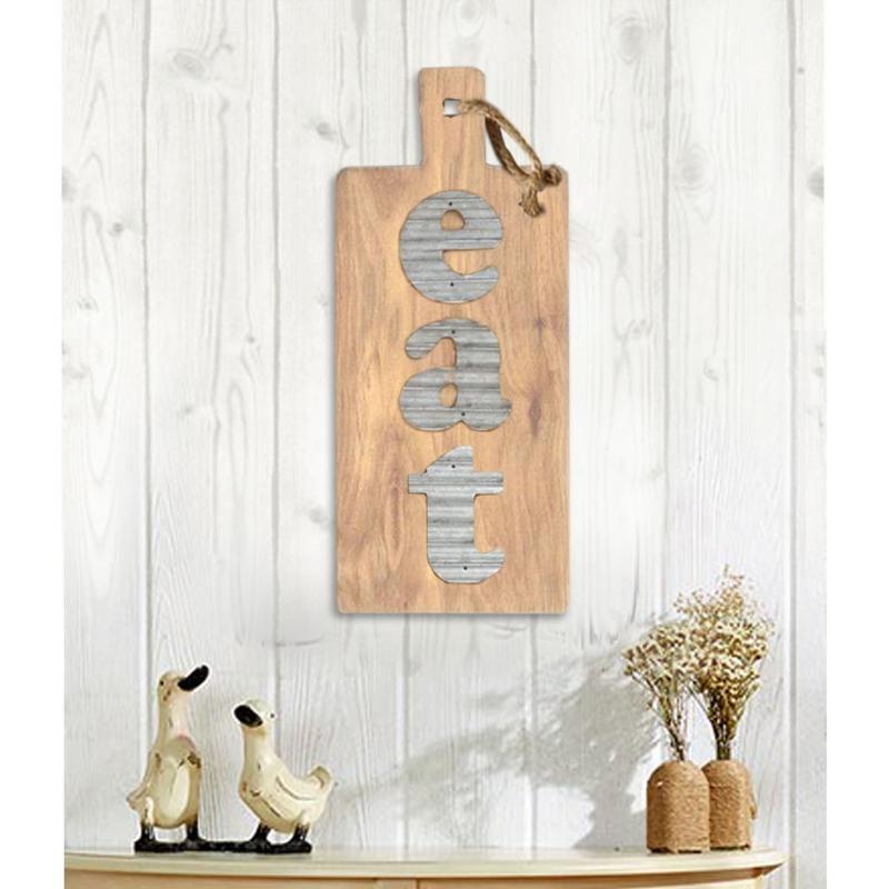 Eat kitchen wood wall plaque