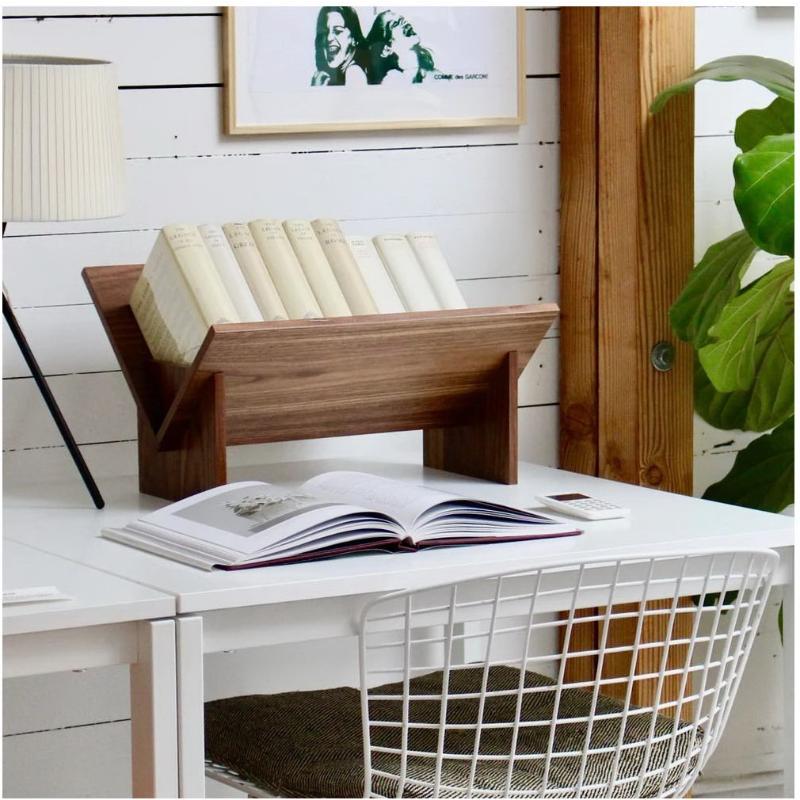 Wood table book shelf