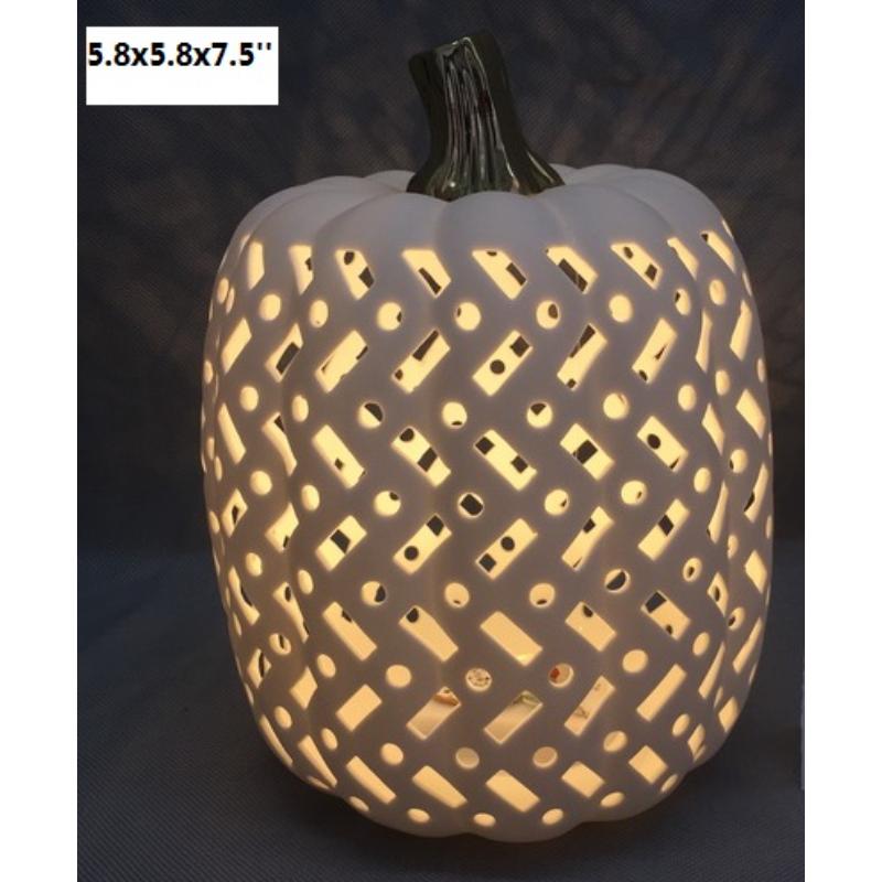 Sunlit Ceramic Pumpkin lights