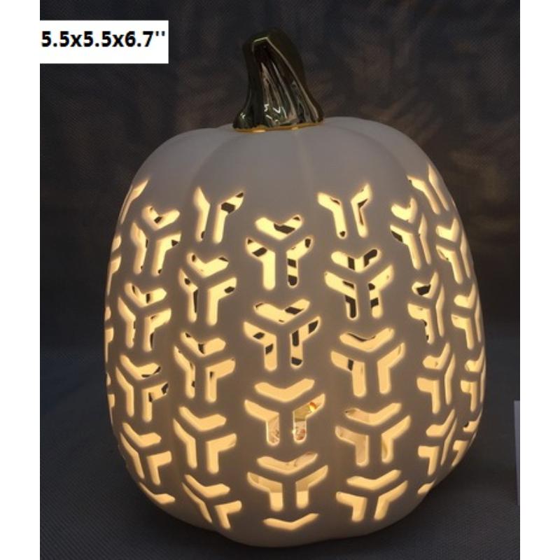 Sunlit Ceramic Pumpkin lights