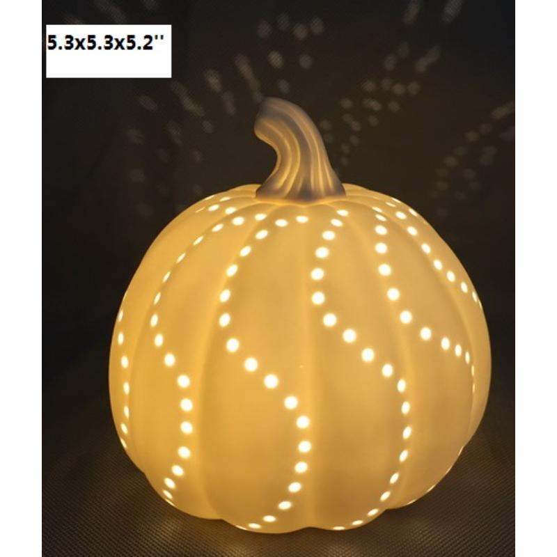 Sunlit Ceramic Pumpkin lights