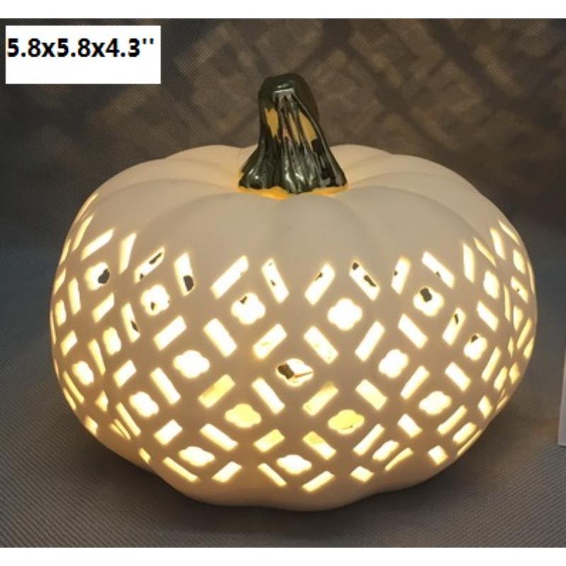 Sunlit Ceramic Pumpkin lights