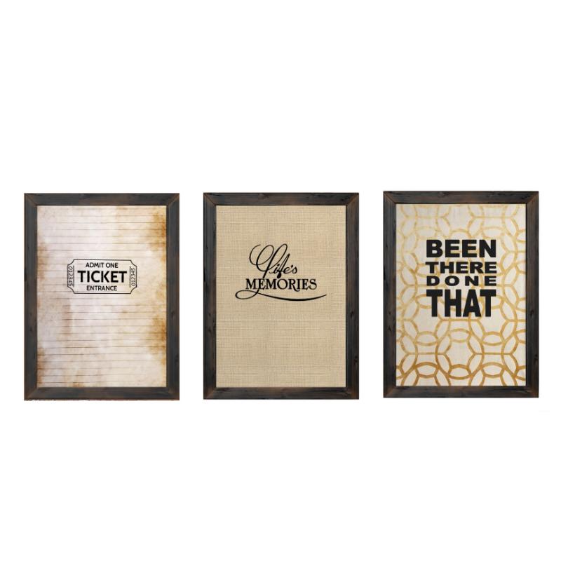 wood shadowbox ticket stub holder