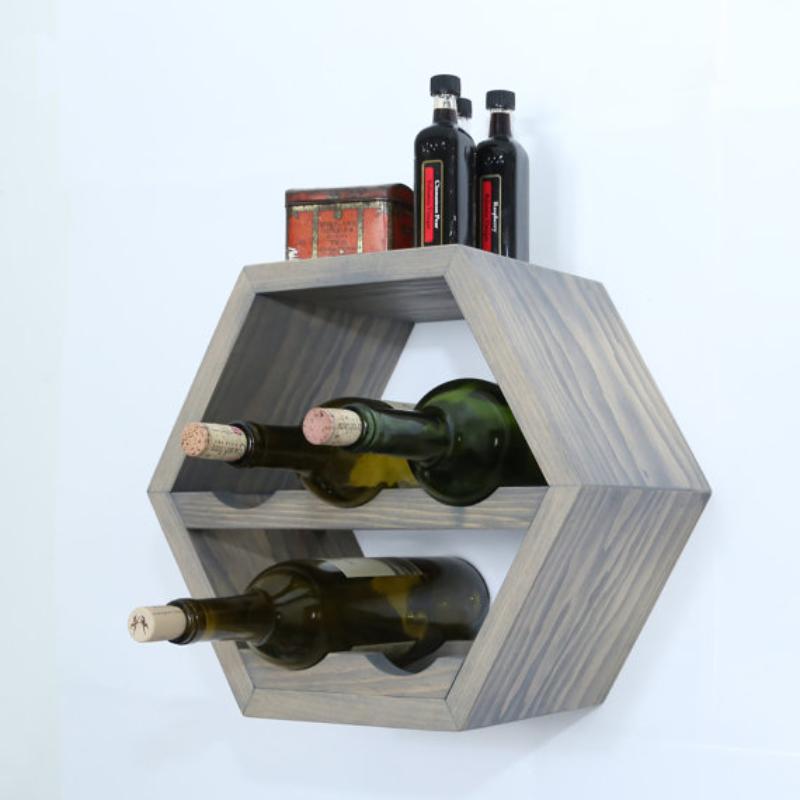 Wood Wine Rack,Wine Storage,Modern Wine Rack,Geometric Kitchen Decor,Hanging Wine Rack,Modular Wine Rack,Great gift idea