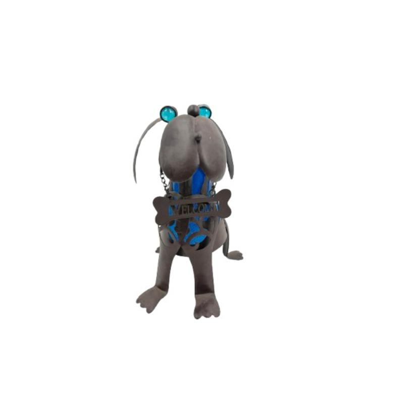 Metal Rustic Dog Figurines Decor