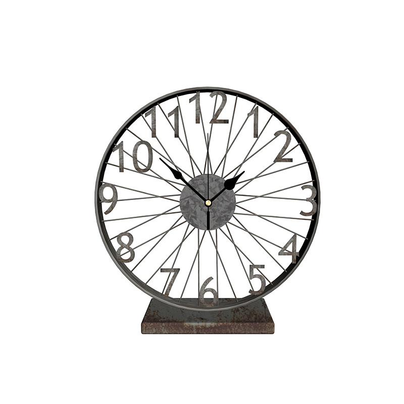 Farmhouse Bike Wheel Clock
