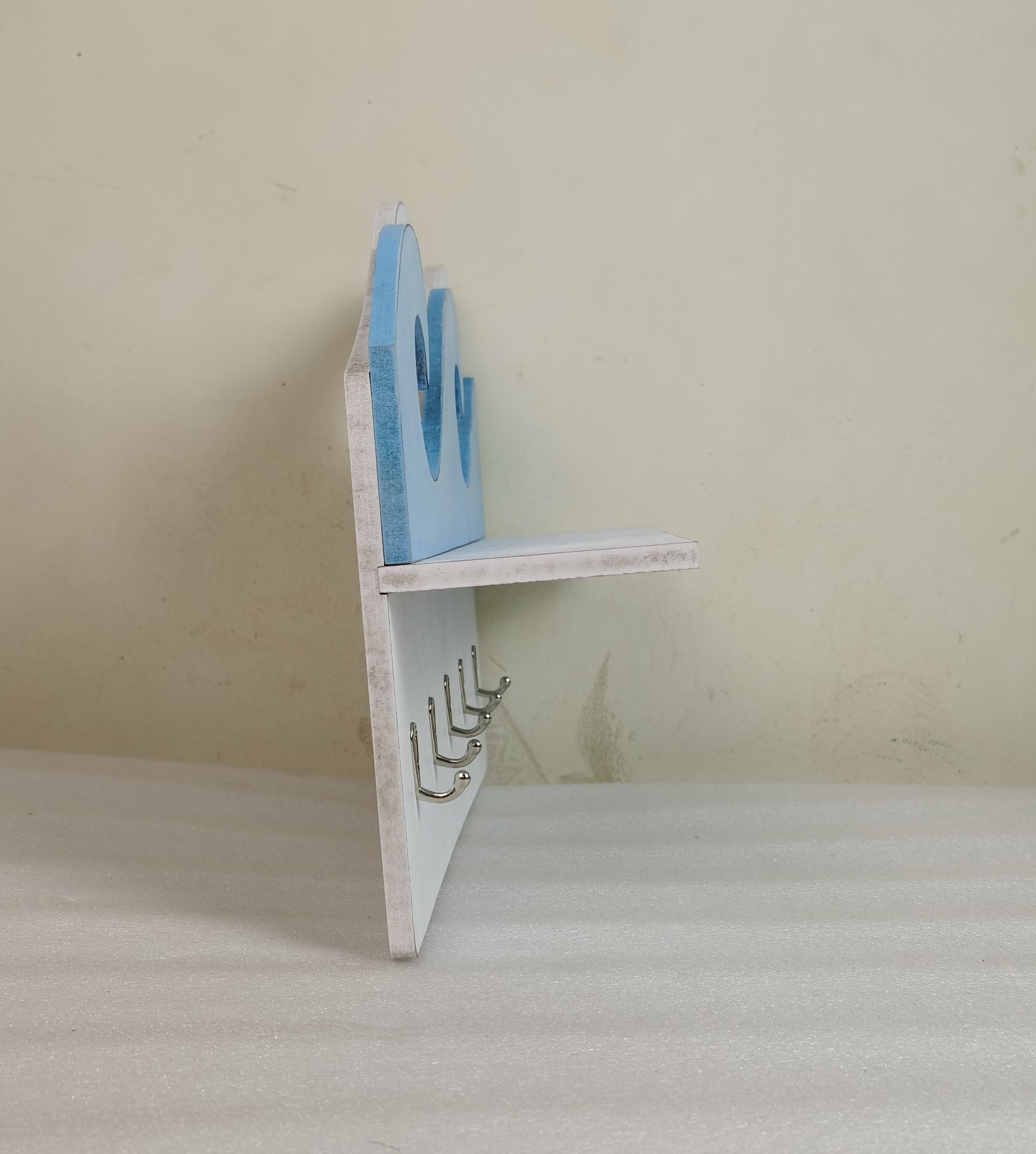 Sea Wave Shaped Shelf Wall Mounted,Unique Design House Frame Doll Floating Shelves