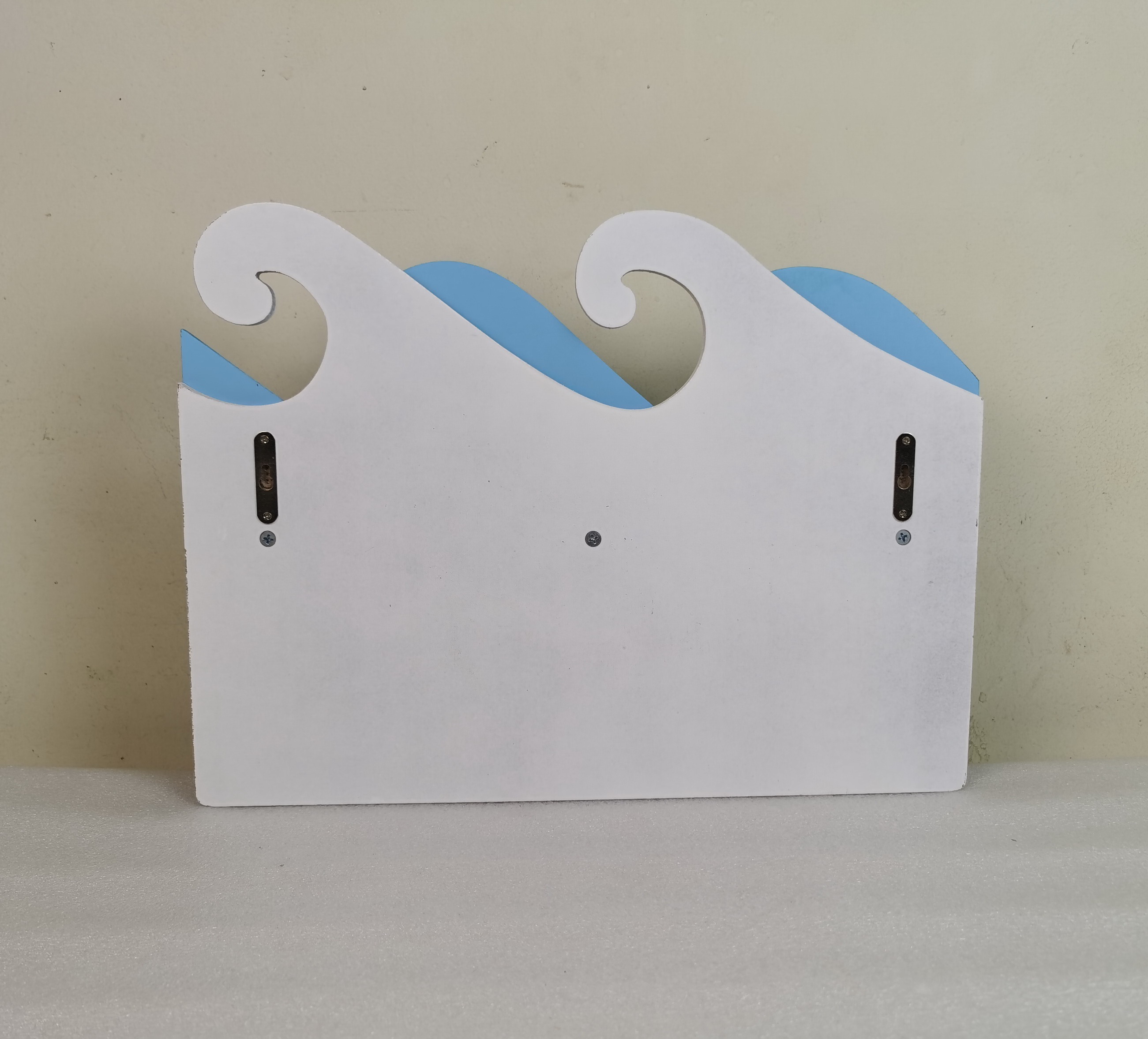 Sea Wave Shaped Shelf Wall Mounted,Unique Design House Frame Doll Floating Shelves