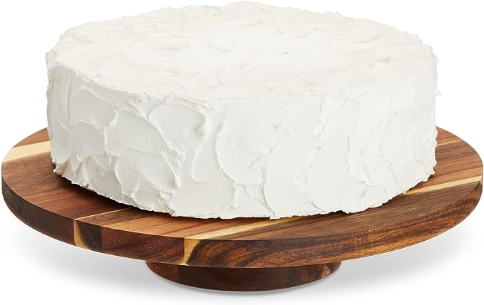 acacia wood cake stand