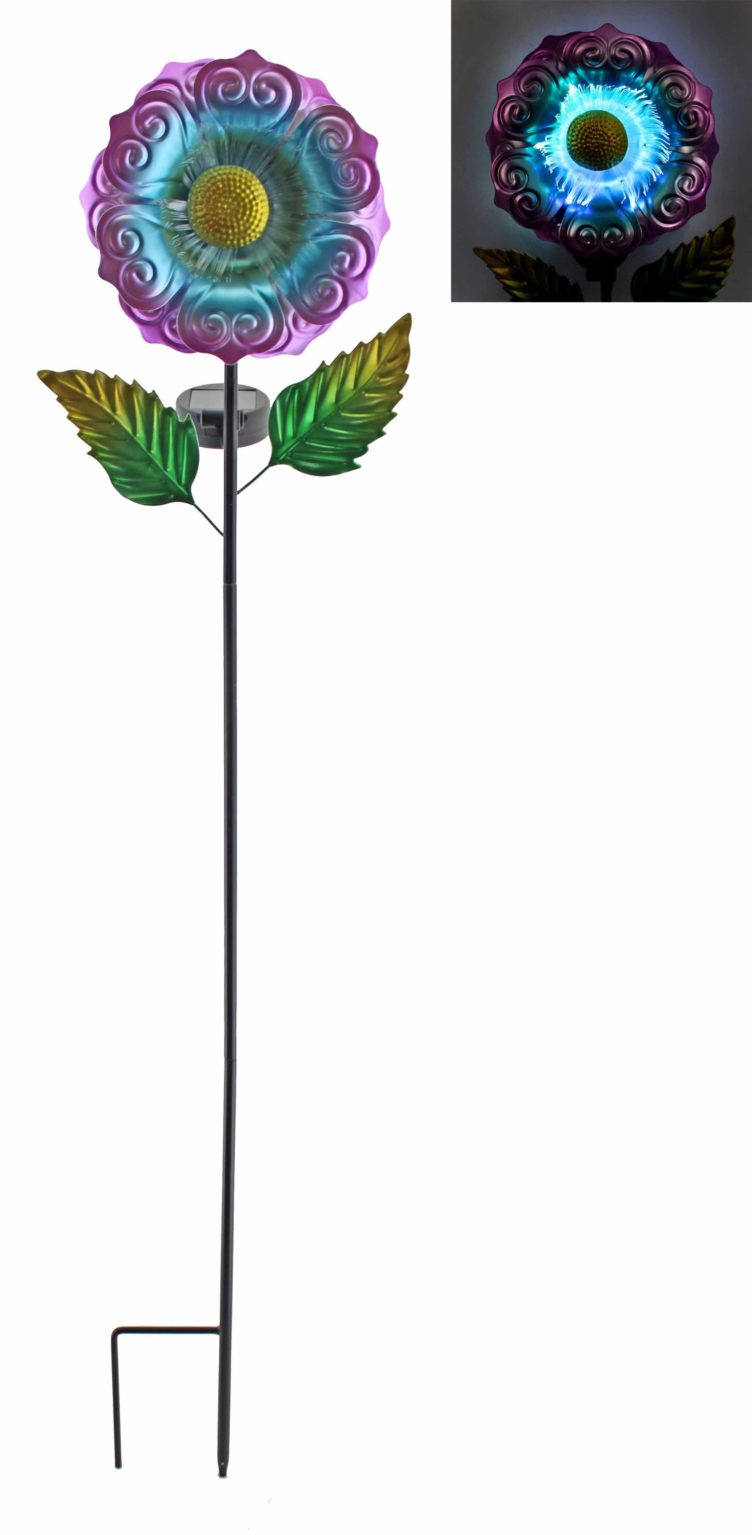 Outdoor Solar Fiber Optic Garden Stake Lights