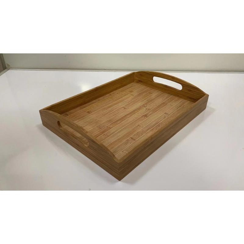 Bamboo Breakfast Tray Wooden Trays for Eating, Working, Storing, Used in Bedroom, Kitchen, Living Room, Bathroom, Hospital and Outdoors