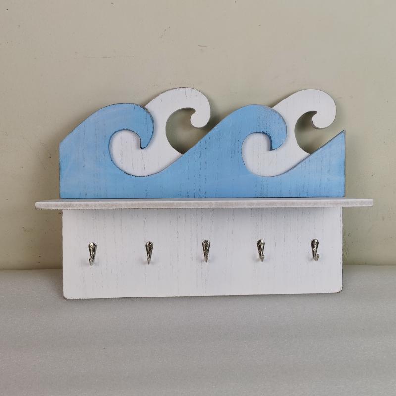 Sea Wave Shaped Shelf Wall Mounted,Unique Design House Frame Doll Floating Shelves