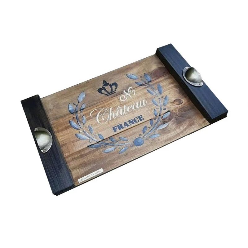 Rustic Serving Tray with Handles