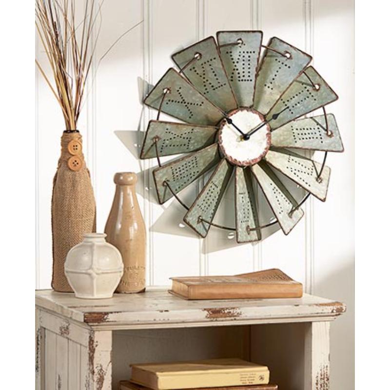 best selling windmill metal wall clock with roman numbers, wall clock home decor,wall clock round