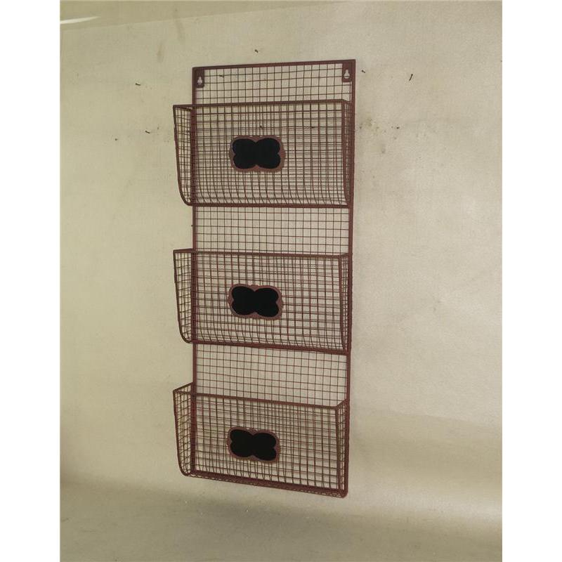 3 bin wire book magazine wall mounted display rack with chalkboard,newspaper magazine display racks for office
