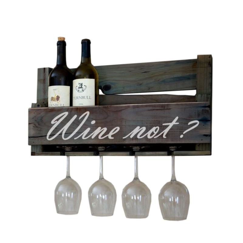 Wall Mounted Wine Rack Storage Shelf