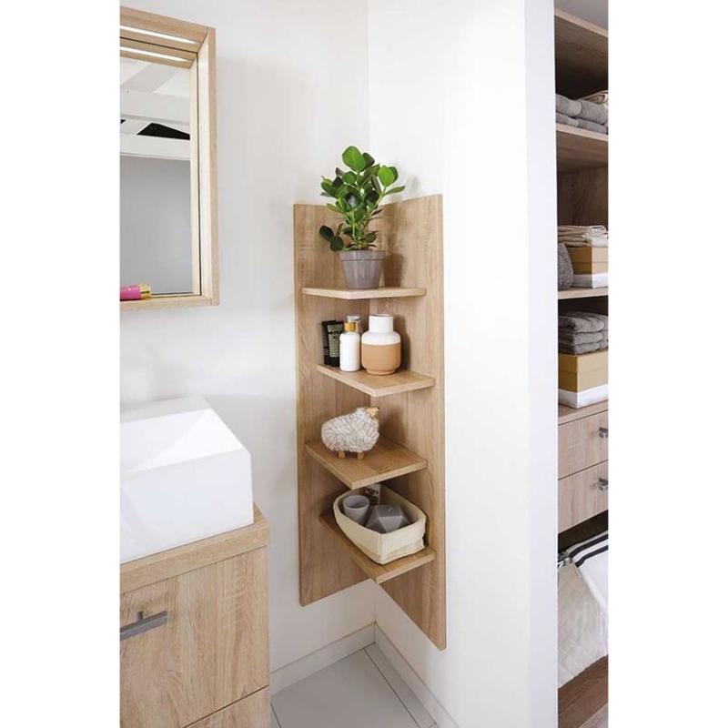 wood four corner shelf,bathroom storage,