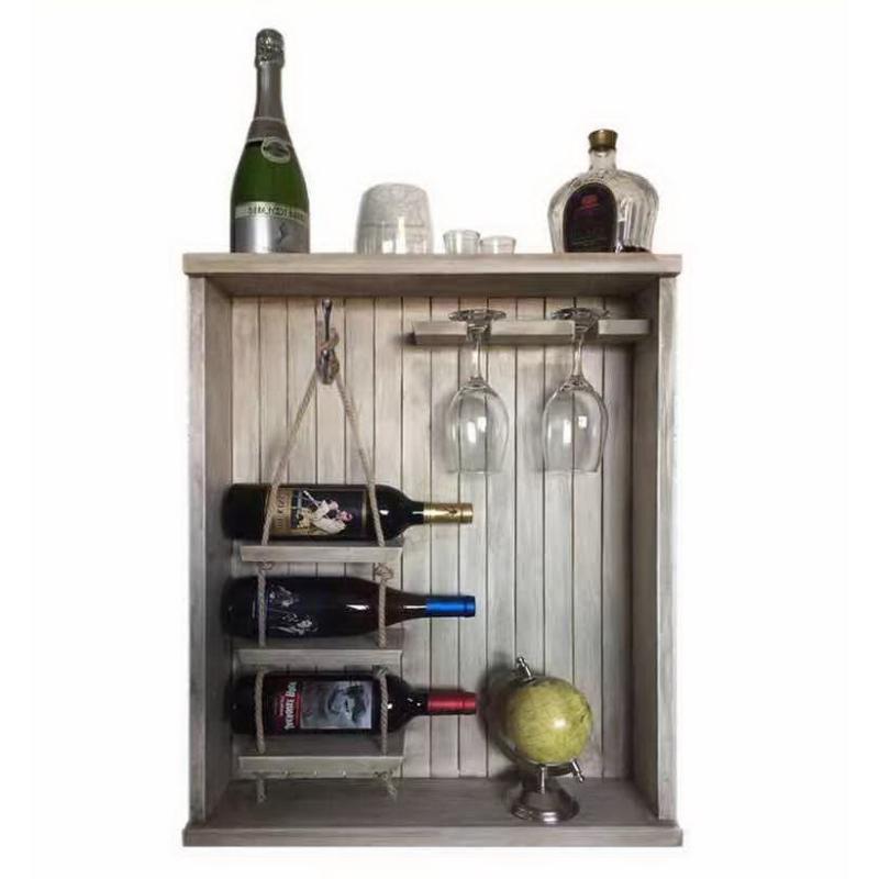 Wood wall hanging wine rack,bar shelf,wine holder