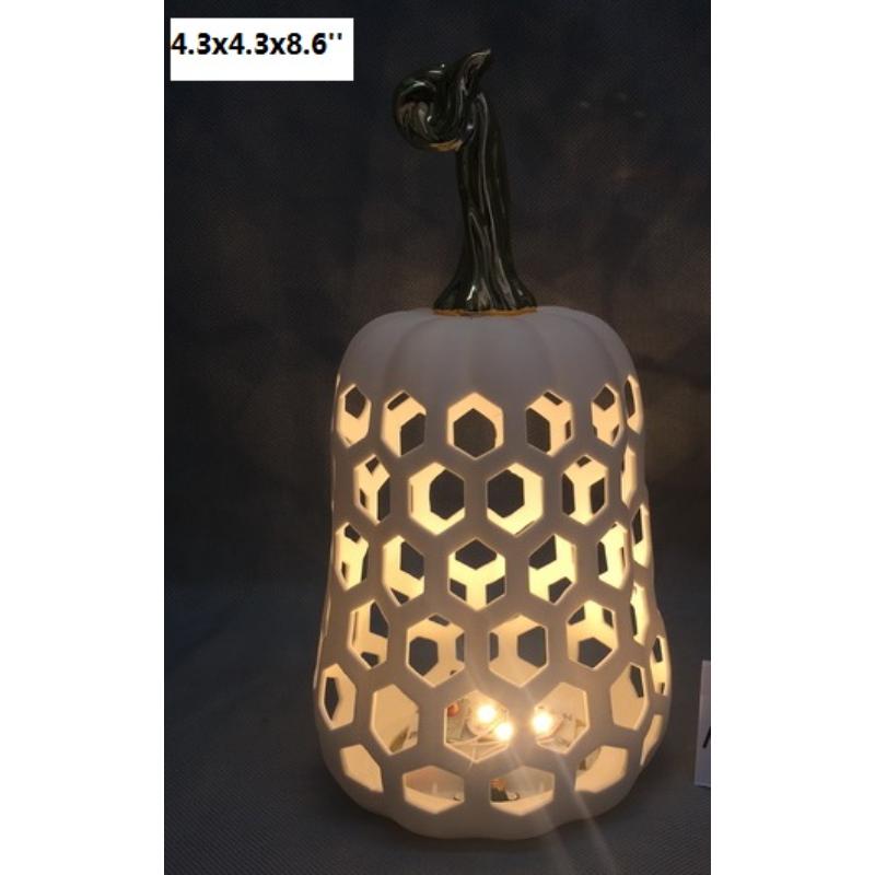 Sunlit Ceramic Pumpkin lights