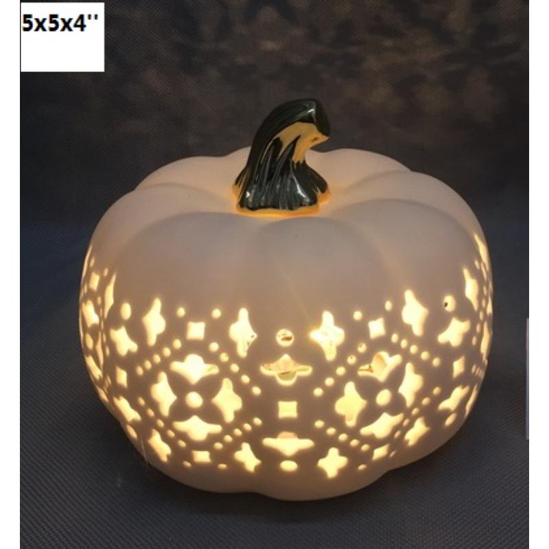 Sunlit Ceramic Pumpkin lights