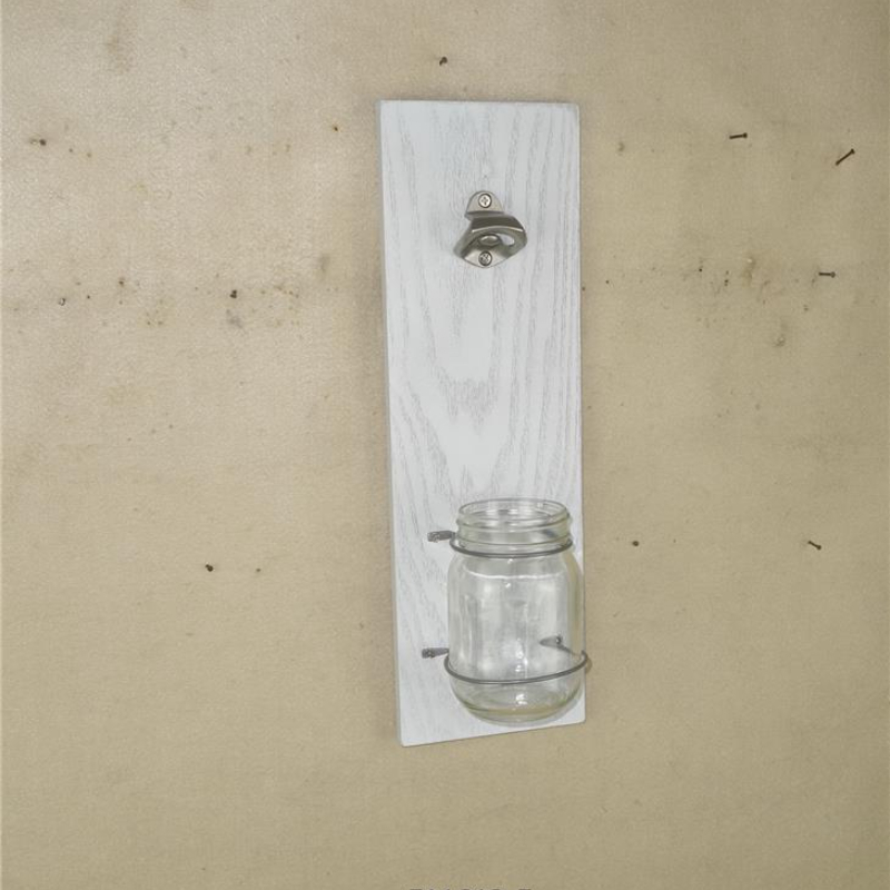 Rustic Wall Mounted Bottle Opener and Catcher