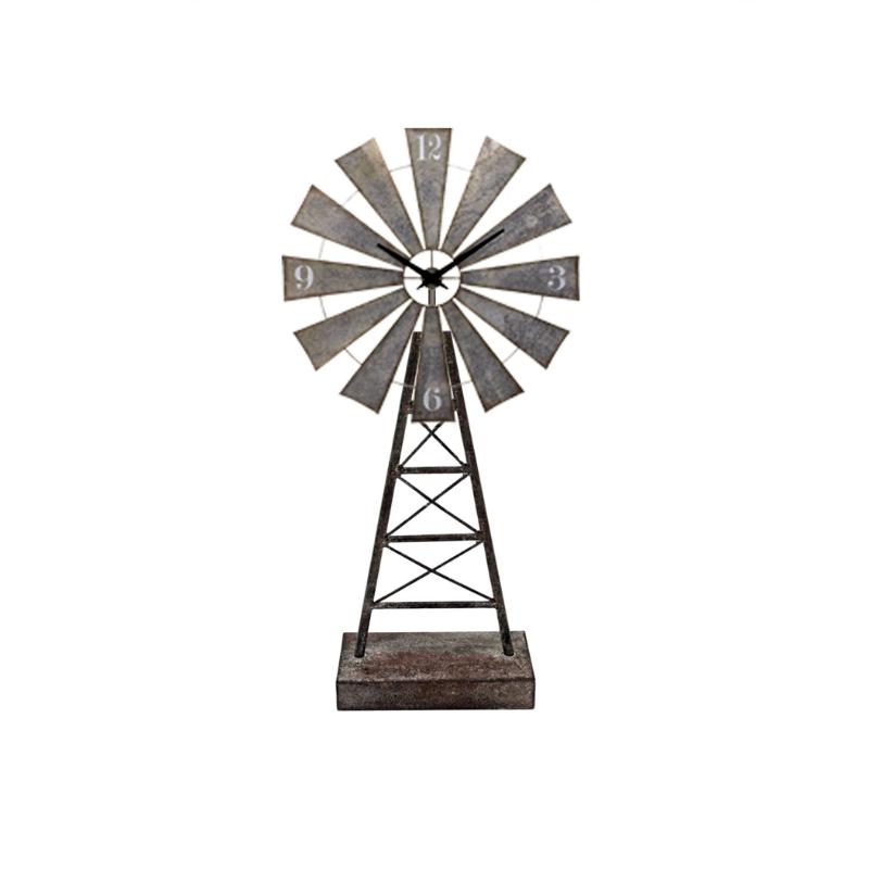 Galvanized Retro round clock