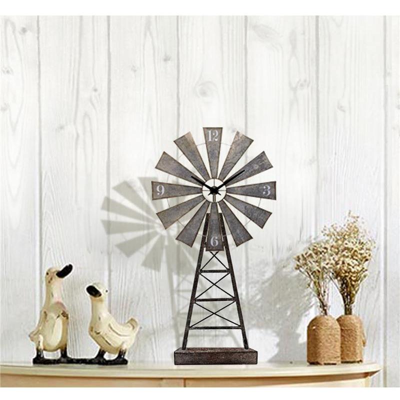 Galvanized Retro round clock