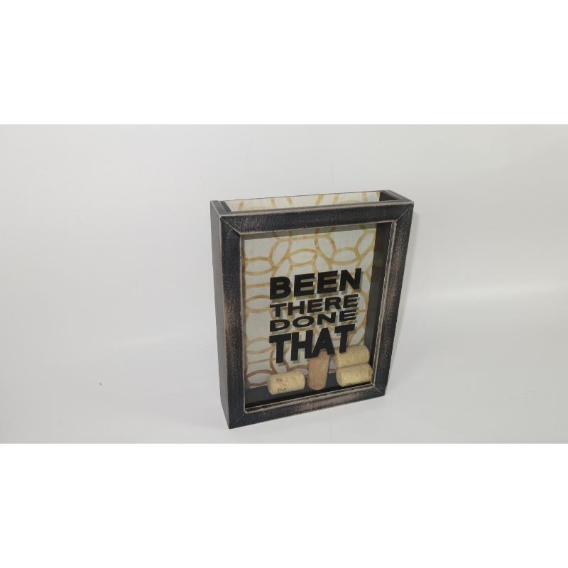 wood shadowbox ticket stub holder