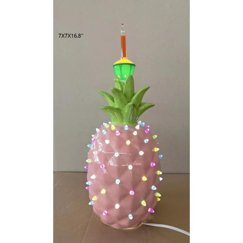 Ceramic Pineapple Bubble Night Light