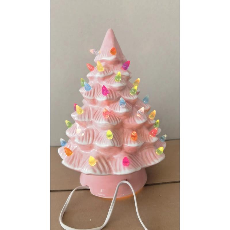 Decorative Spring Ceramic Christmas Tree Night Light