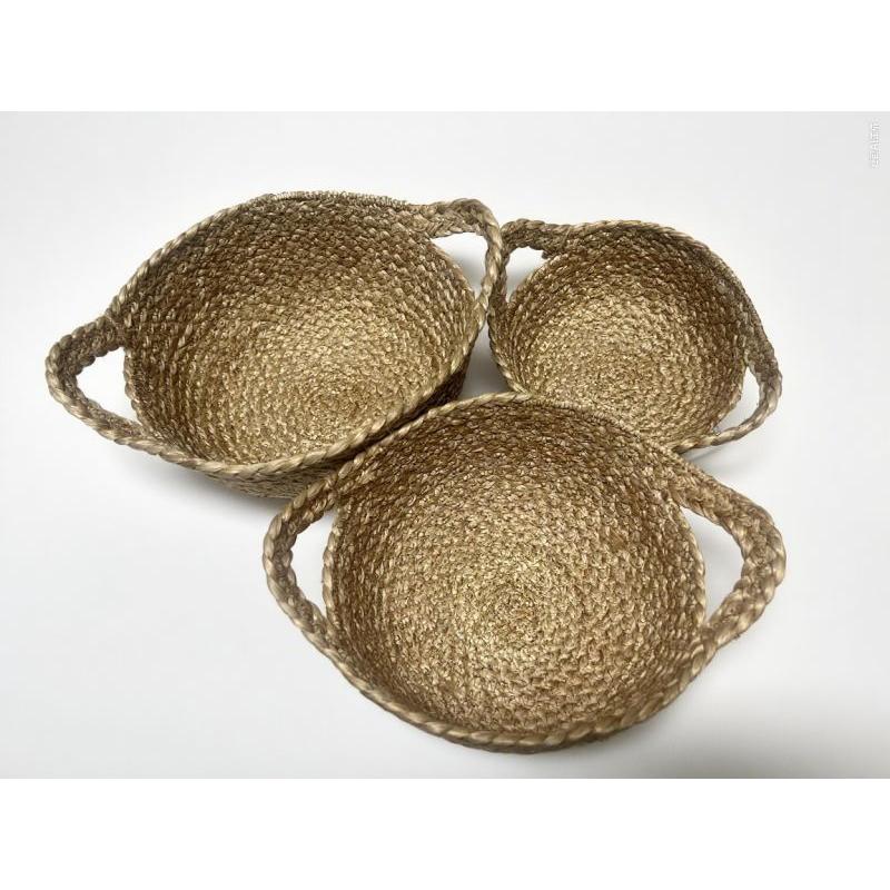 Set of 3  jute baskets